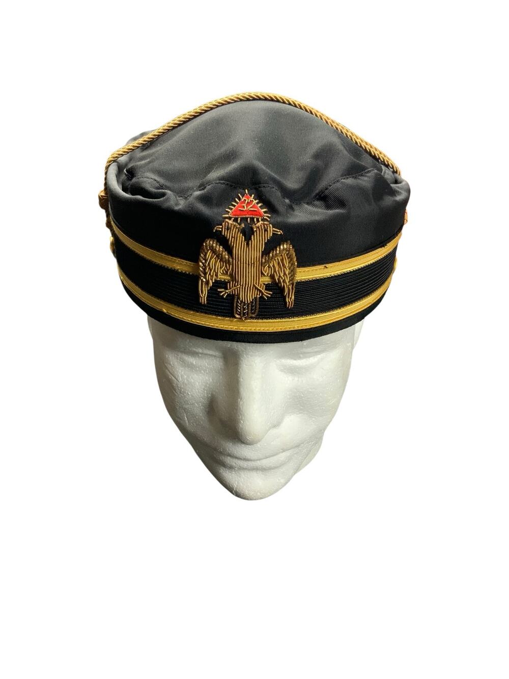 Vintage Masonic 32nd Degree Scottish Rite Ceremonial Cap Hat Boyd Harwell 7/8